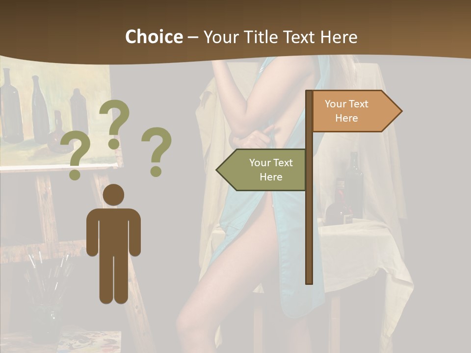 Easel Erotic Beautiful PowerPoint Template