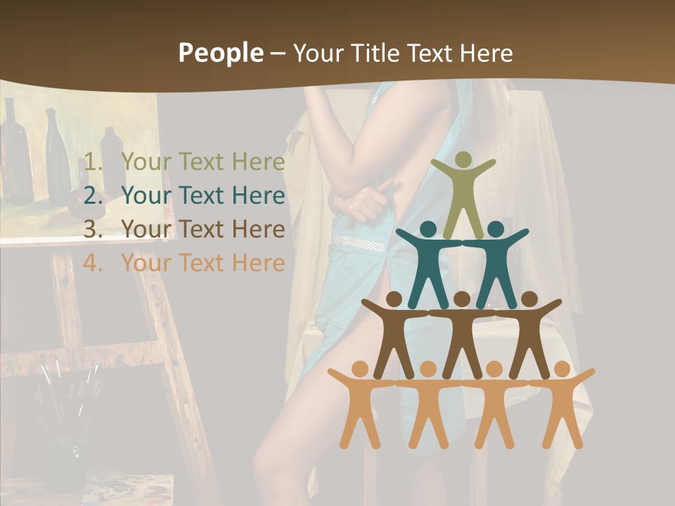 Easel Erotic Beautiful PowerPoint Template