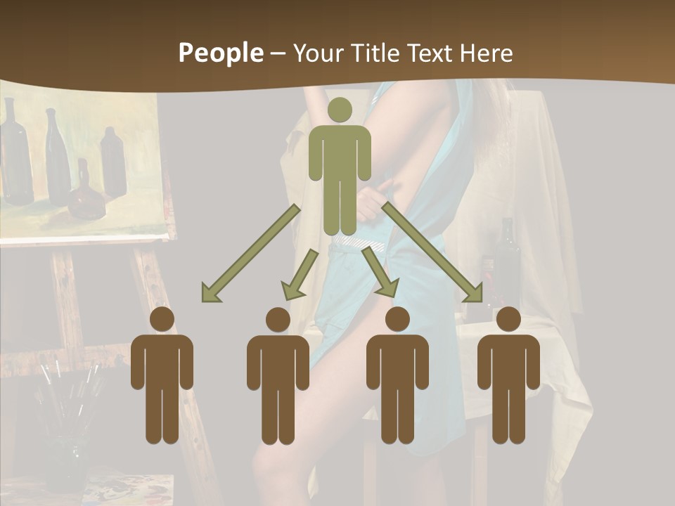 Easel Erotic Beautiful PowerPoint Template