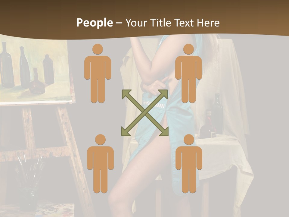 Easel Erotic Beautiful PowerPoint Template