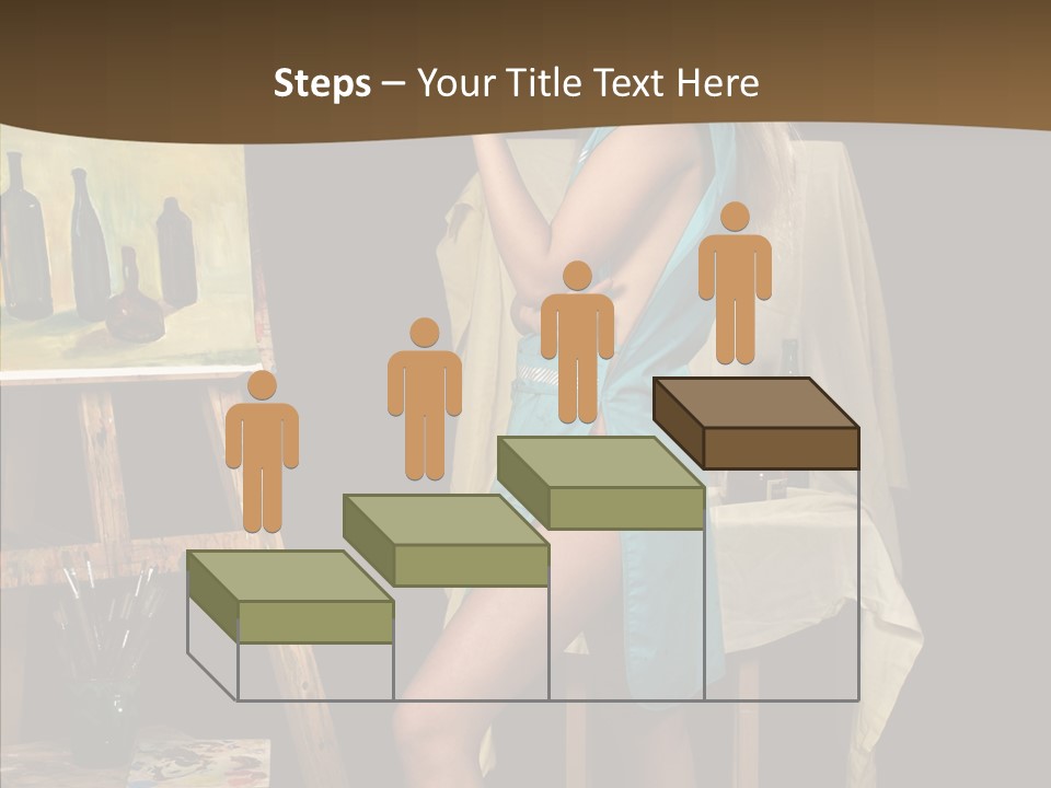 Easel Erotic Beautiful PowerPoint Template