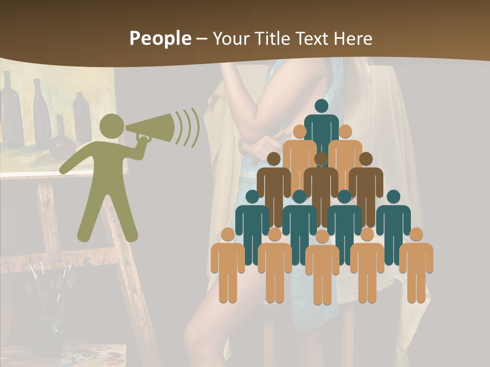 Easel Erotic Beautiful PowerPoint Template