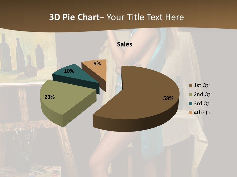 Easel Erotic Beautiful PowerPoint Template