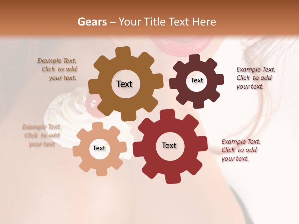 Lipstick Shoulder Cream PowerPoint Template