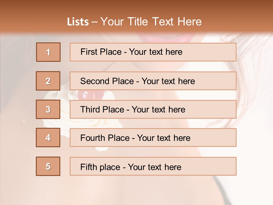 Lipstick Shoulder Cream PowerPoint Template