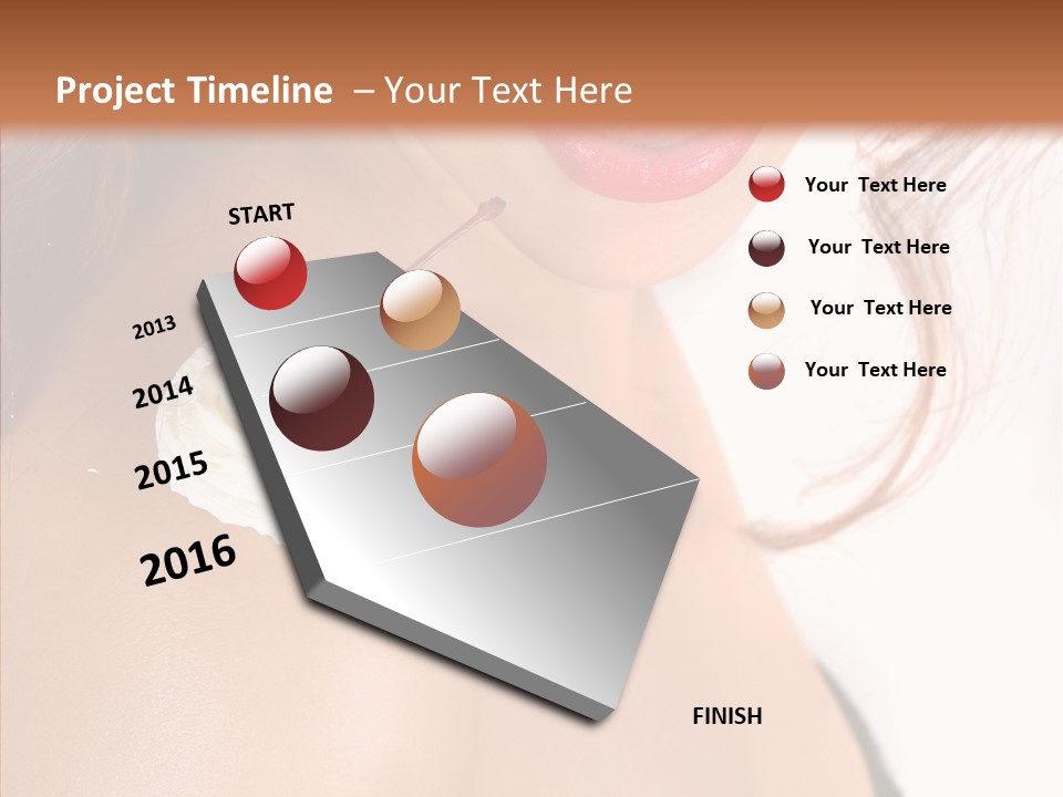 Lipstick Shoulder Cream PowerPoint Template