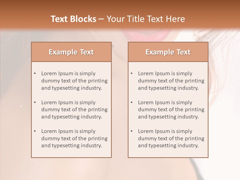 Lipstick Shoulder Cream PowerPoint Template