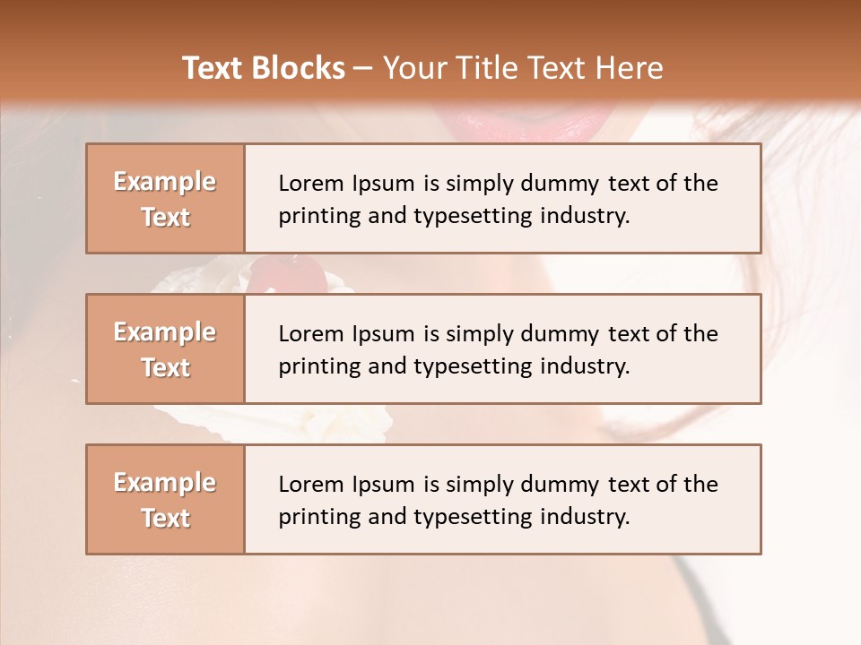 Lipstick Shoulder Cream PowerPoint Template