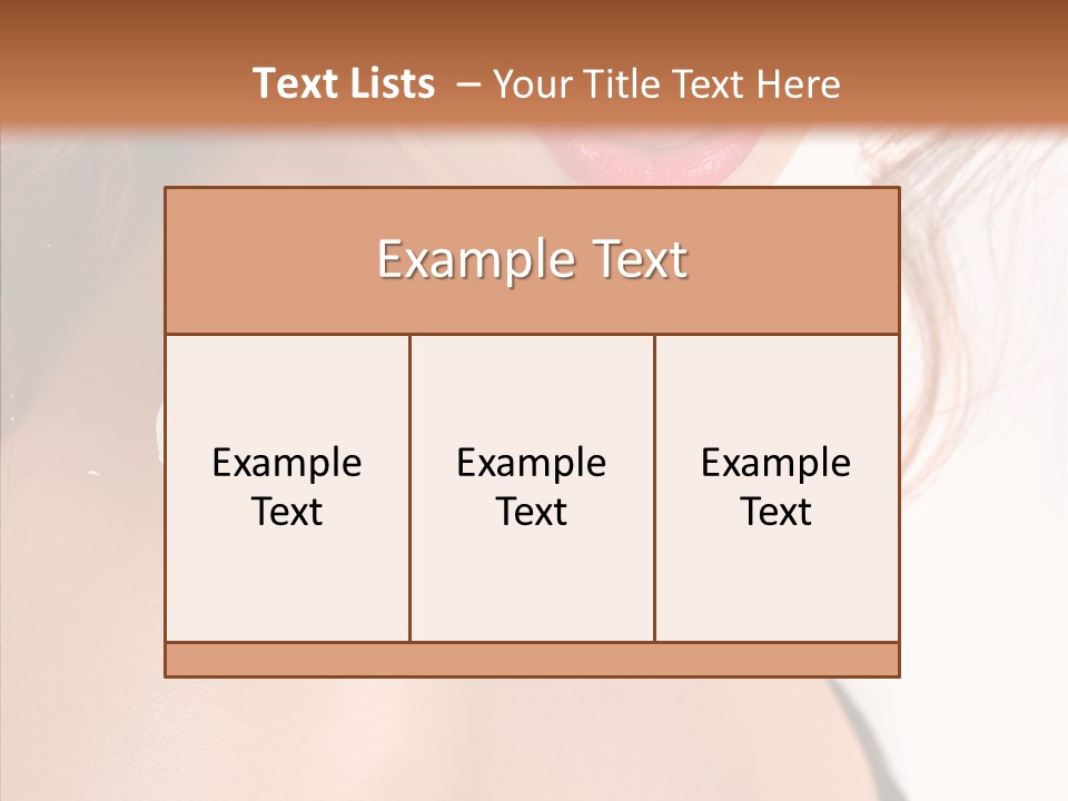 Lipstick Shoulder Cream PowerPoint Template