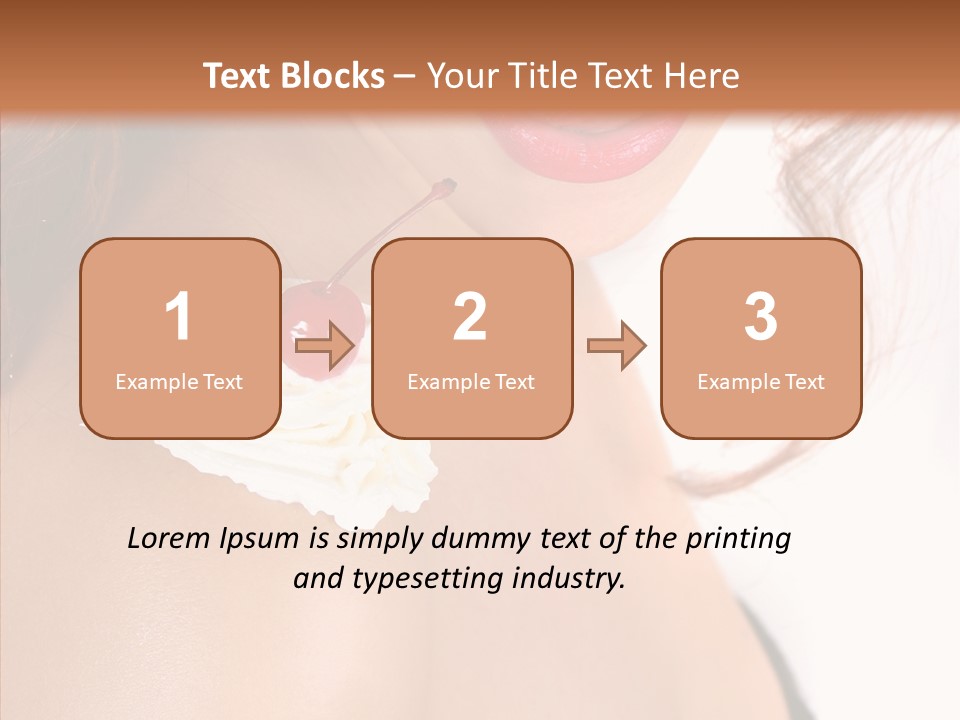 Lipstick Shoulder Cream PowerPoint Template