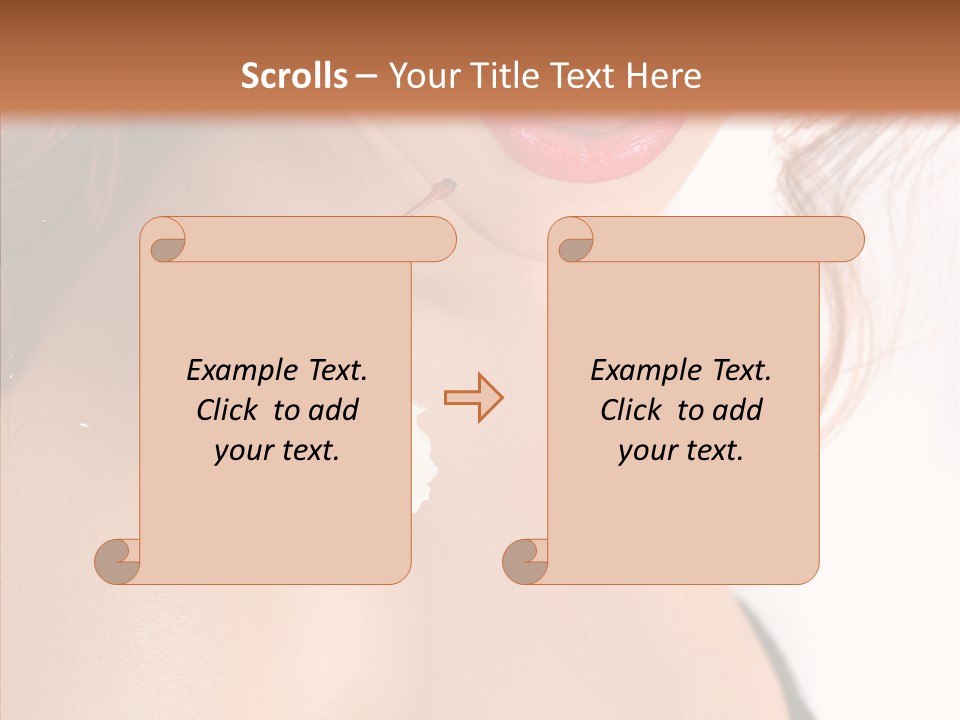 Lipstick Shoulder Cream PowerPoint Template