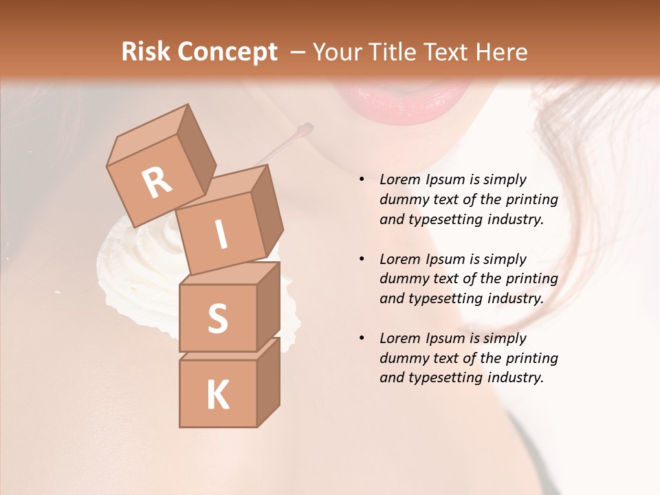 Lipstick Shoulder Cream PowerPoint Template