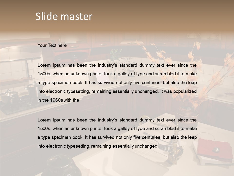 Household Cabinets Counters PowerPoint Template