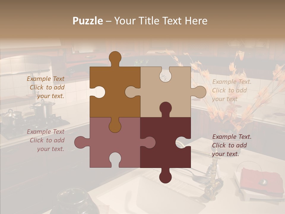 Household Cabinets Counters PowerPoint Template