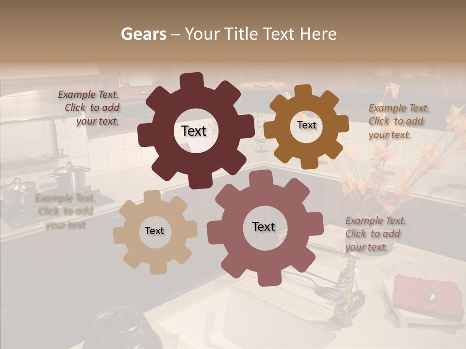 Household Cabinets Counters PowerPoint Template