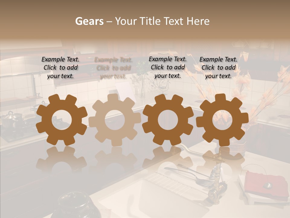 Household Cabinets Counters PowerPoint Template