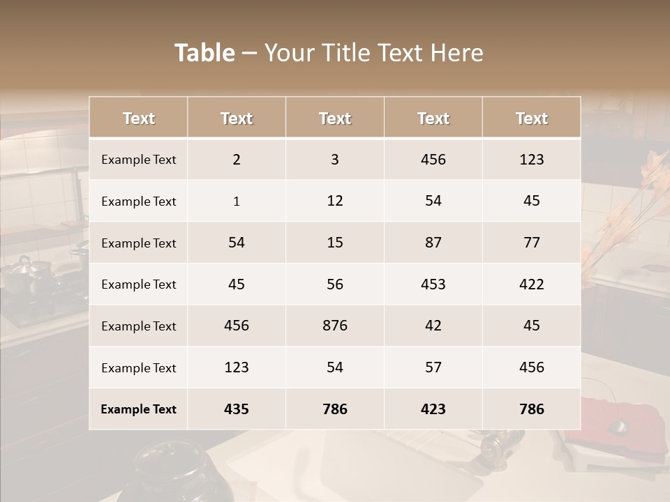 Household Cabinets Counters PowerPoint Template