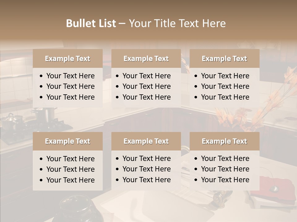 Household Cabinets Counters PowerPoint Template