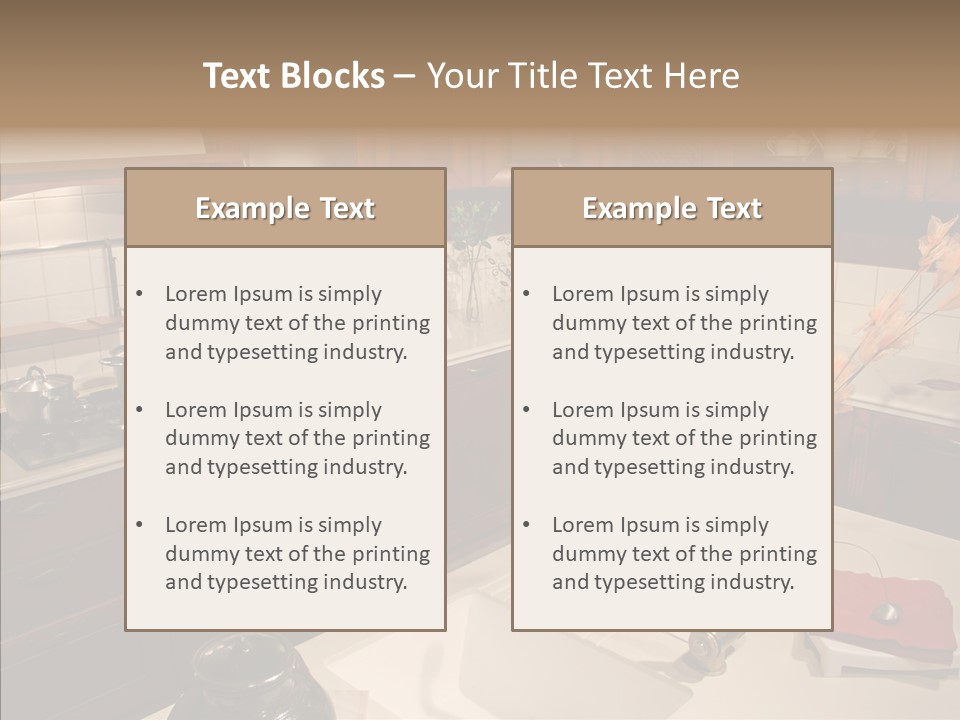 Household Cabinets Counters PowerPoint Template