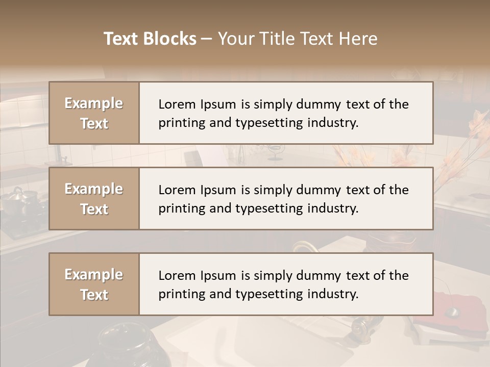 Household Cabinets Counters PowerPoint Template