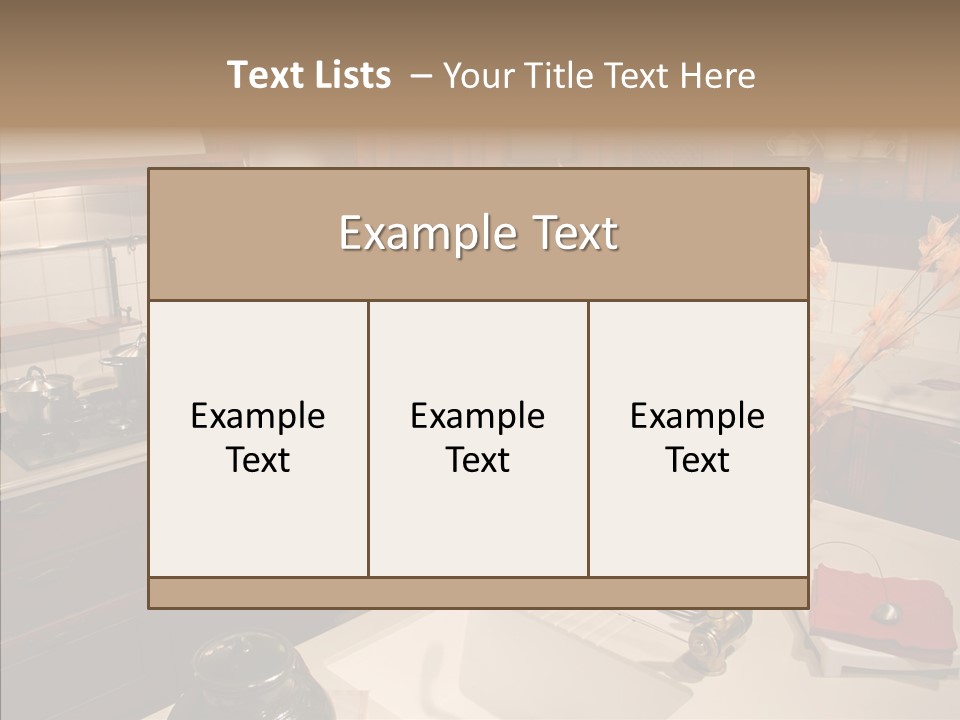 Household Cabinets Counters PowerPoint Template