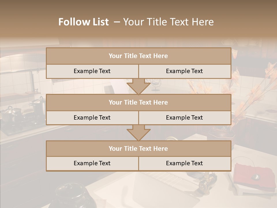 Household Cabinets Counters PowerPoint Template