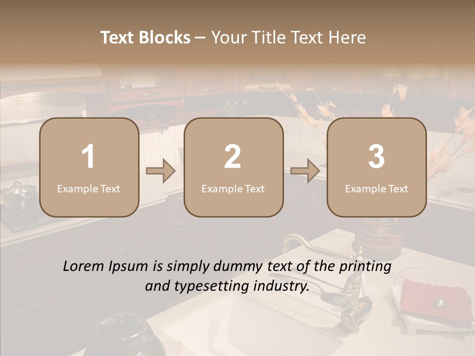 Household Cabinets Counters PowerPoint Template