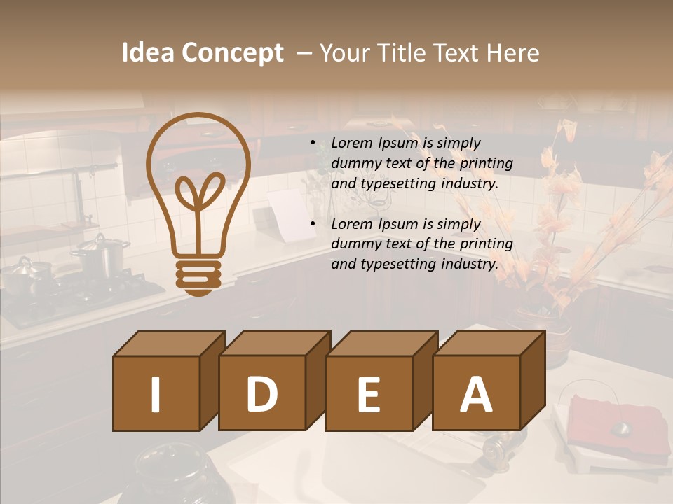 Household Cabinets Counters PowerPoint Template