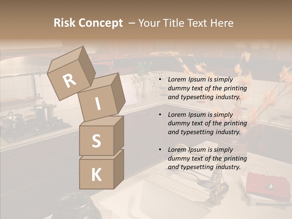 Household Cabinets Counters PowerPoint Template