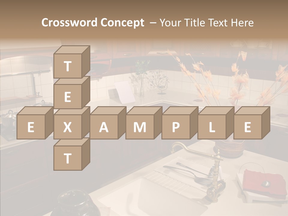 Household Cabinets Counters PowerPoint Template