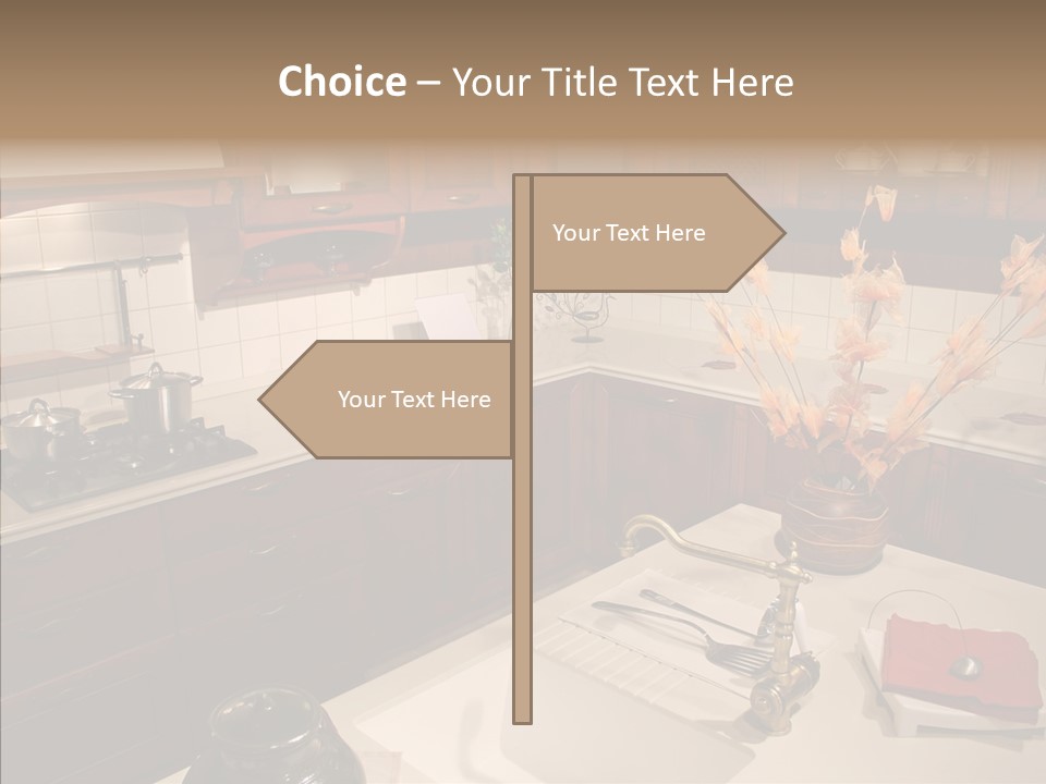 Household Cabinets Counters PowerPoint Template