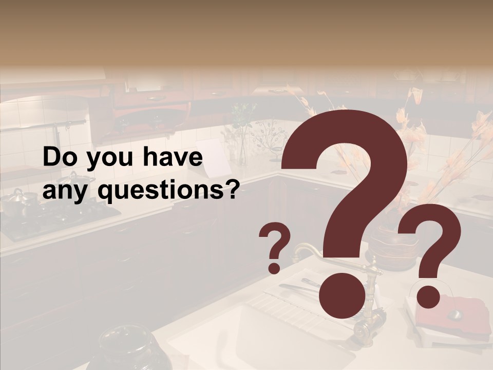 Household Cabinets Counters PowerPoint Template