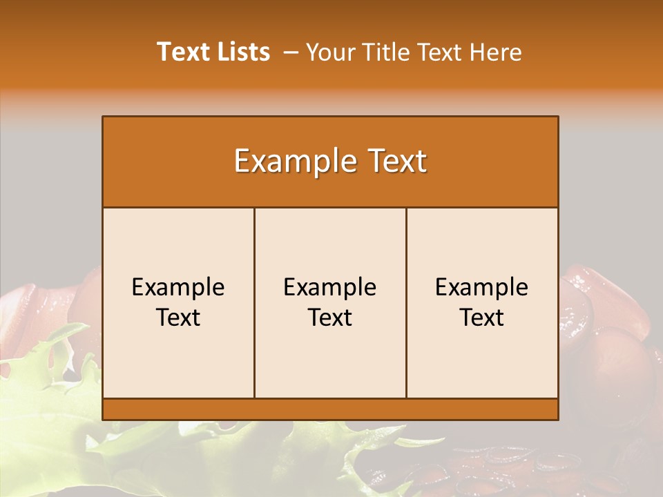 Rice Tuna Tea PowerPoint Template