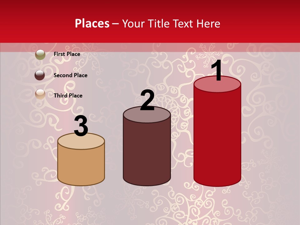 Floral Snow Golden PowerPoint Template