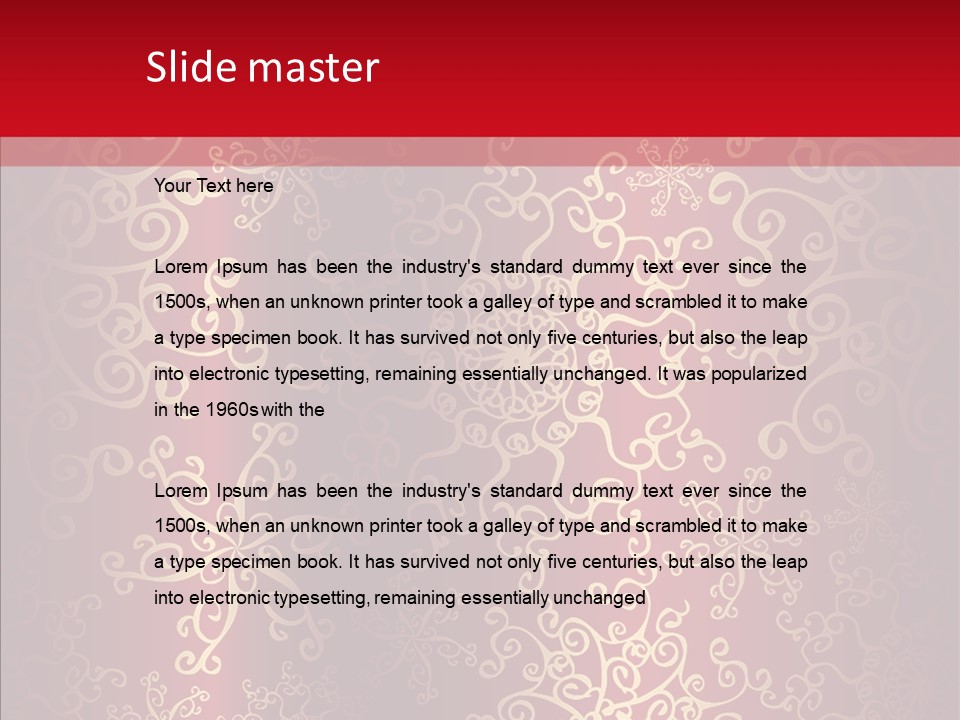 Floral Snow Golden PowerPoint Template