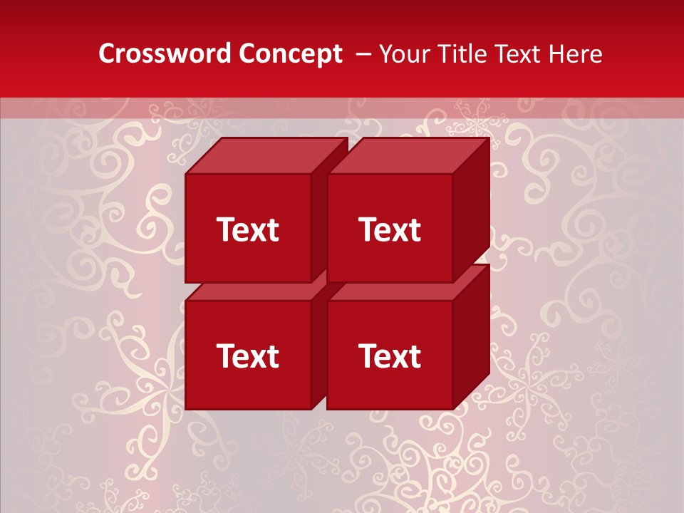 Floral Snow Golden PowerPoint Template