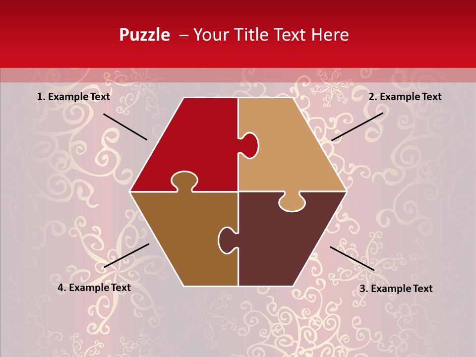 Floral Snow Golden PowerPoint Template