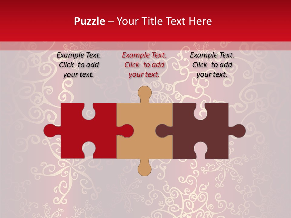 Floral Snow Golden PowerPoint Template