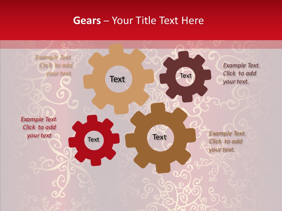 Floral Snow Golden PowerPoint Template