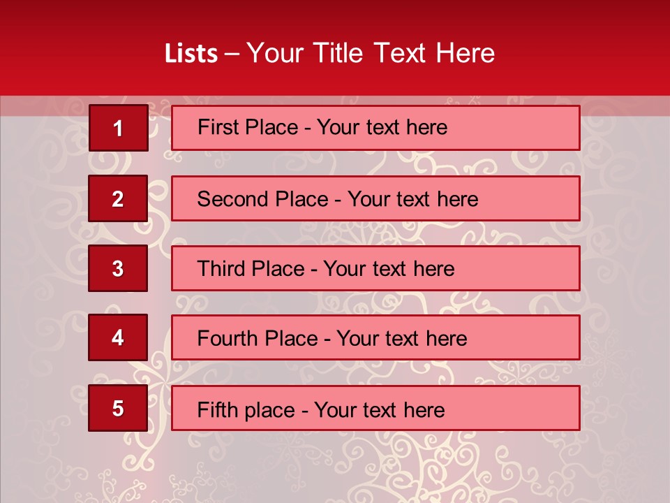 Floral Snow Golden PowerPoint Template
