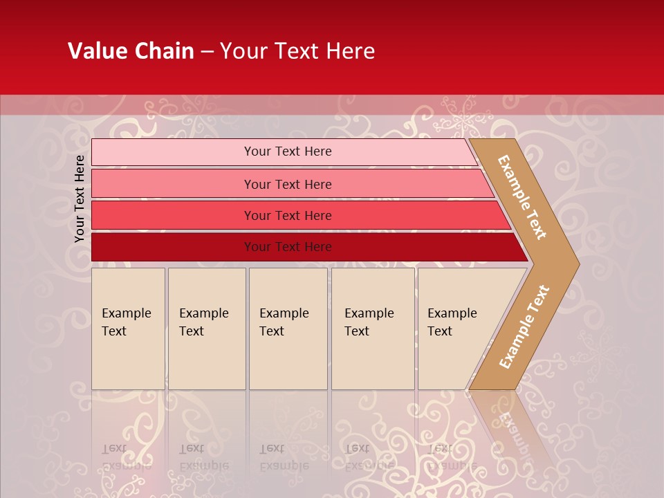 Floral Snow Golden PowerPoint Template