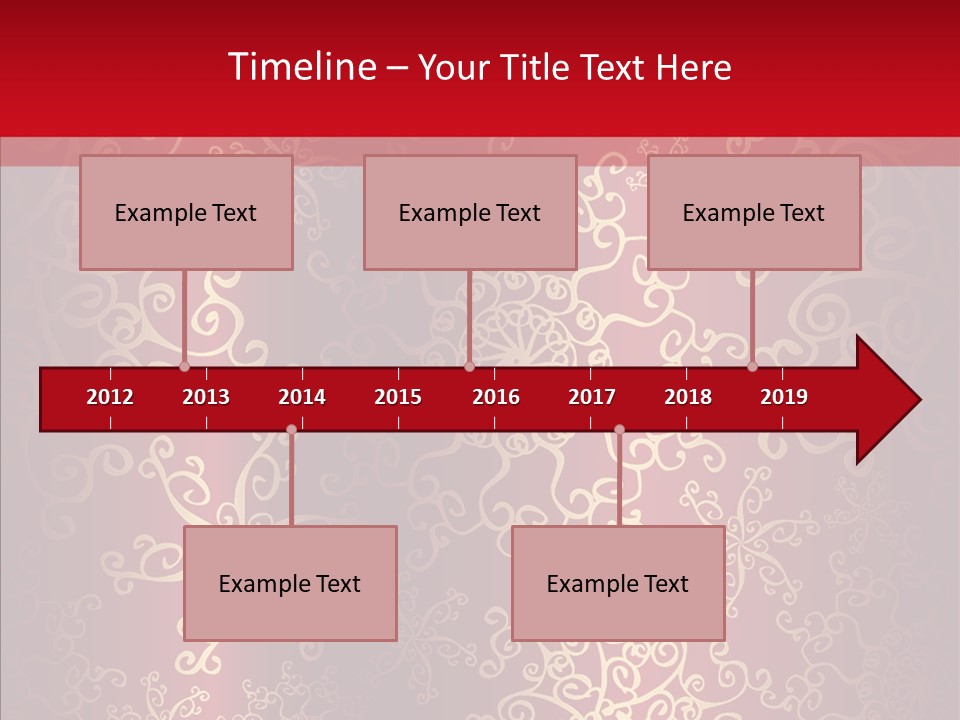 Floral Snow Golden PowerPoint Template