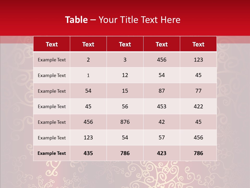 Floral Snow Golden PowerPoint Template