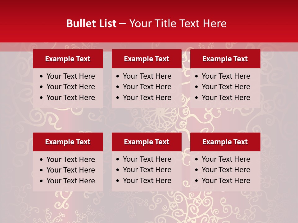 Floral Snow Golden PowerPoint Template