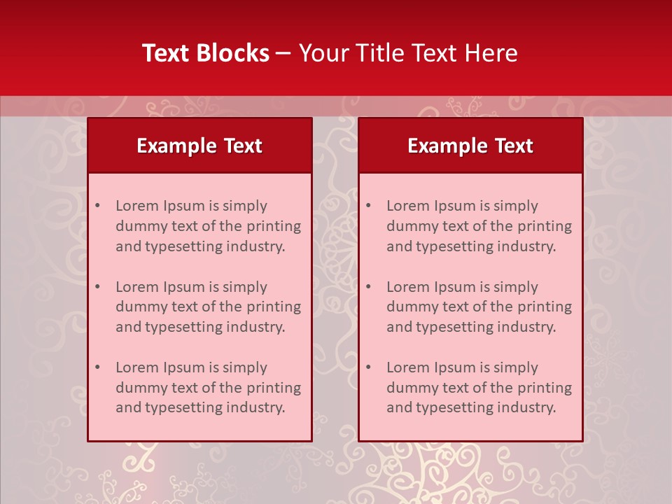 Floral Snow Golden PowerPoint Template