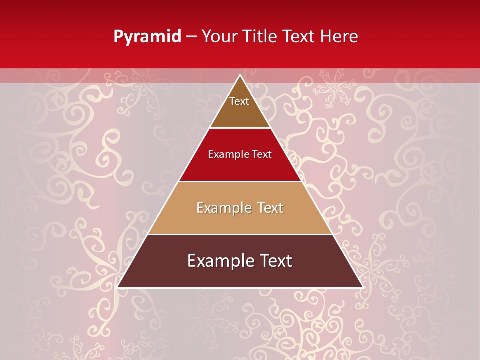 Floral Snow Golden PowerPoint Template