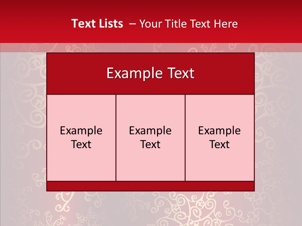 Floral Snow Golden PowerPoint Template