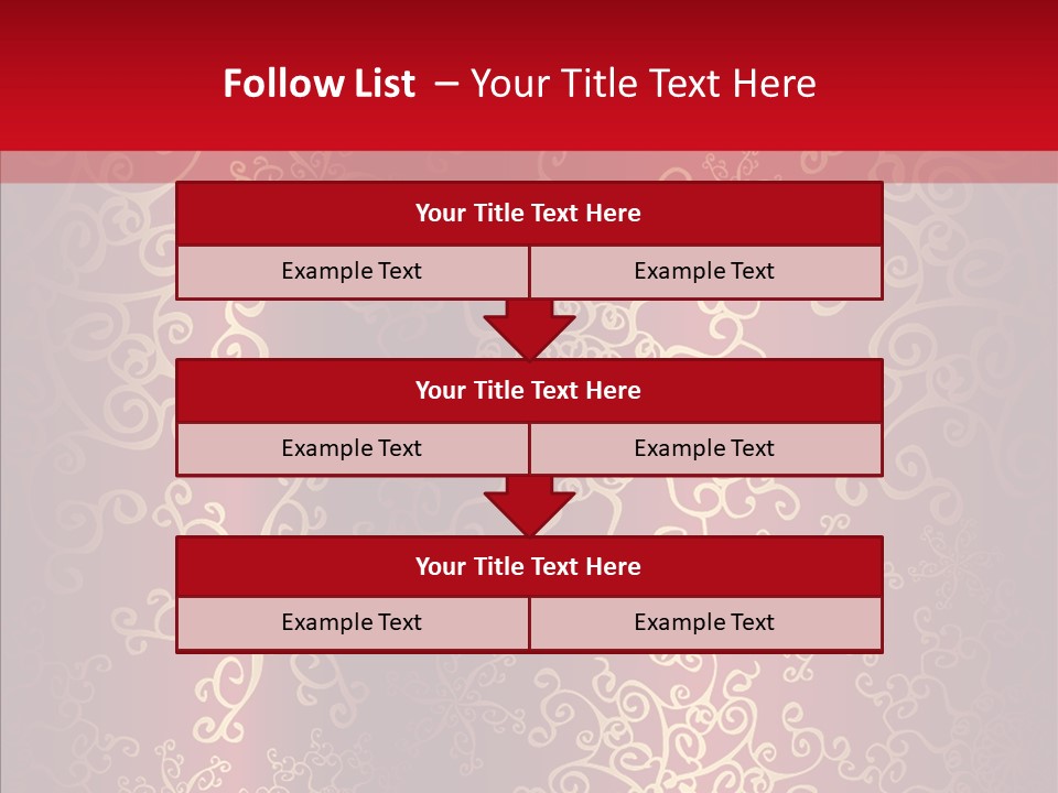 Floral Snow Golden PowerPoint Template