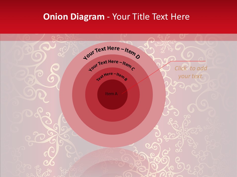 Floral Snow Golden PowerPoint Template