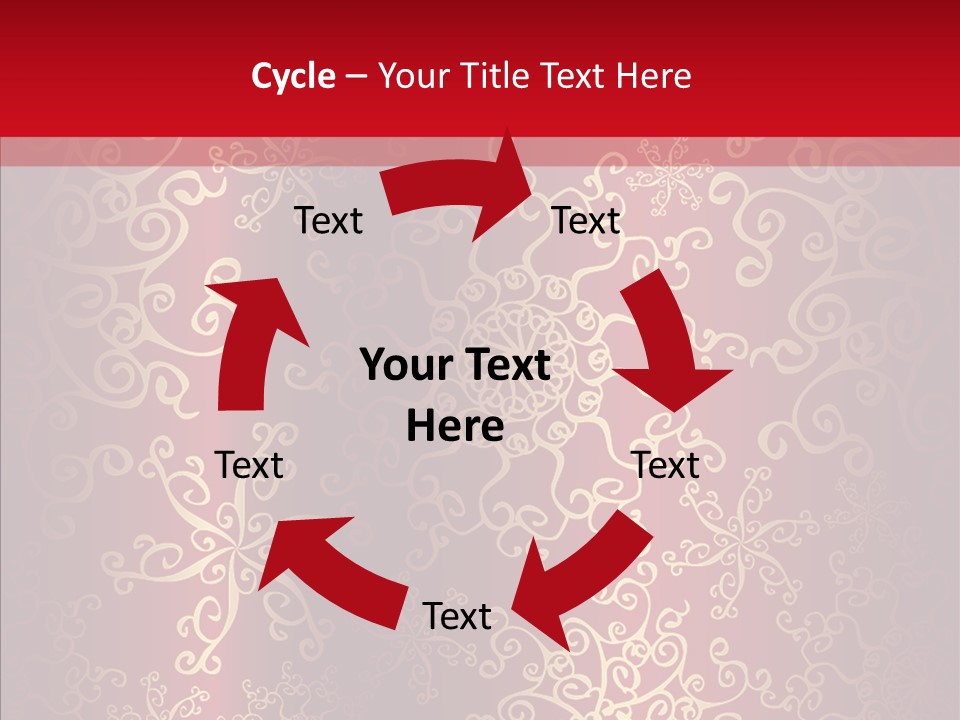 Floral Snow Golden PowerPoint Template